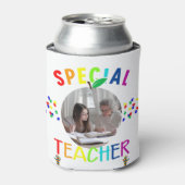 Inspirerende speciale leraar foto blikjeskoeler (Blikje Voorkant)
