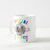 Inspirerende speciale leraar foto koffiemok (Voorkant links)