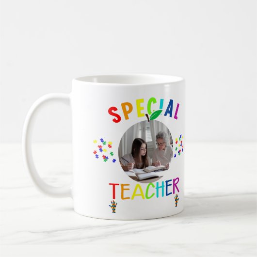 Inspirerende speciale leraar foto koffiemok (Links)