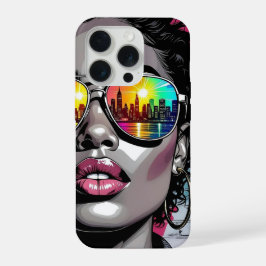 Inspirerende spreuk en stadsvrouw iPhone 15 pro case