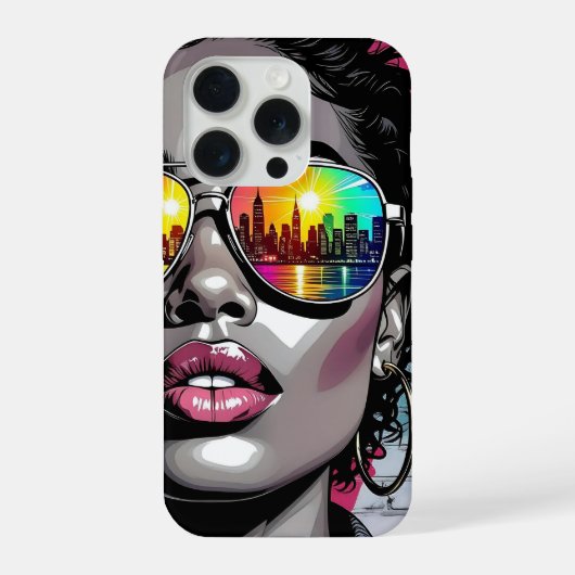 Inspirerende spreuk en stadsvrouw iPhone hoesje (Achterkant)