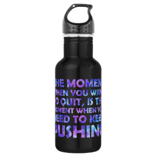 Inspirerende Spreuk Galaxy Waterverf Overlay Waterfles