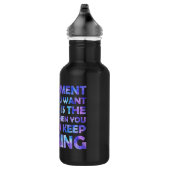 Inspirerende Spreuk Galaxy Waterverf Overlay Waterfles (Rechts)