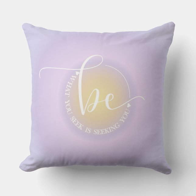 Inspirerende Spreuk Lavendel Op Zoek Grafisch  Kussen (Voorkant)