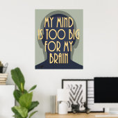 Inspirerende Spreuk Mijn Geest Te Groot Voor Mijn Poster (Thuiskantoor)