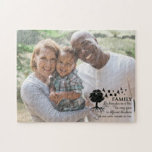Inspirerende Spreuk Op Maat Gemaakte Familie Foto Legpuzzel