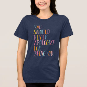 Inspirerende Spreuk Opbeurende Positieve Uitspra Tri-Blend Shirt