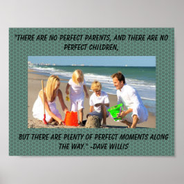 Inspirerende spreuk over familie en perfectie poster