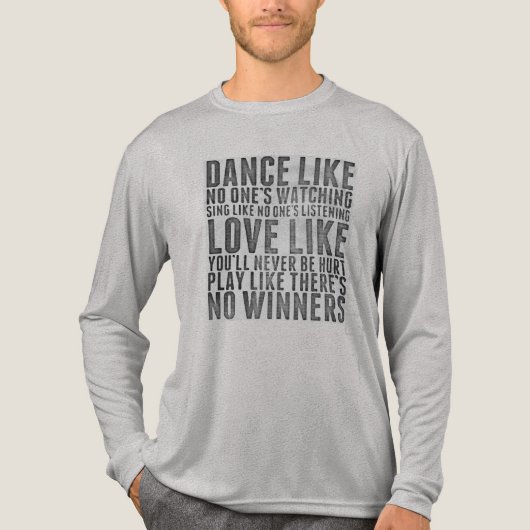 Inspirerende Spreuk Rustiek Grunge Tekst Bord Tri-Blend Shirt (Voorkant volledig)