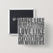 Inspirerende Spreuk Rustieke Grunge Tekst Bord Vierkante Button 5,1 Cm (Voorkant /achterkant)