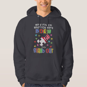 Inspirerende spreuk waarom passen in autisme bewus hoodie