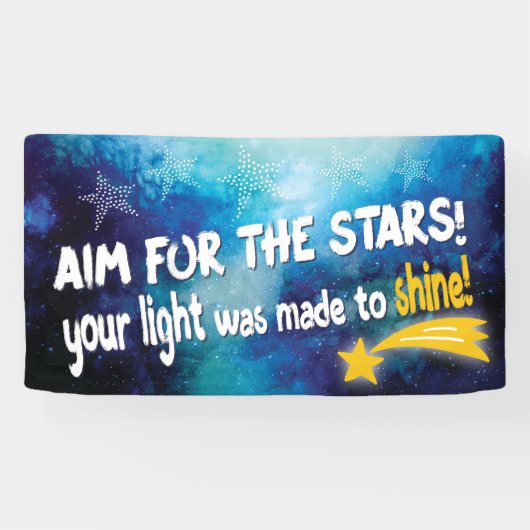 Inspirerende Ster Docent Klaslokaal Spandoek (Horizontaal)