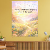 Inspirerende stille vertrouwen citaat modern Canvas Afdruk (Insitu (Woonkamer))