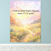 Inspirerende stille vertrouwen citaat modern Canvas Afdruk (Insitu (Houten vloer))