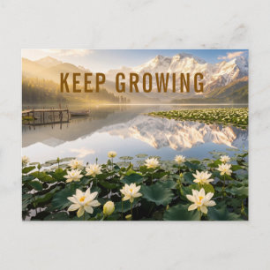 Inspirerende succes citaat Natuur Bloemen Briefkaart