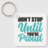Inspirerende succes- en hardwerktypografie sleutelhanger (Voorkant)