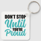 Inspirerende succes- en hardwerktypografie sleutelhanger (Achterkant)