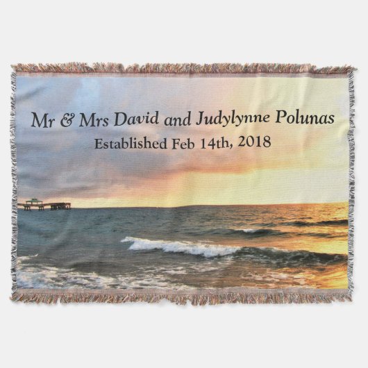 INSPIRERENDE SUNRISE GEPERSONALISEERDE BRUILOFT DE DEKEN (Voorkant)