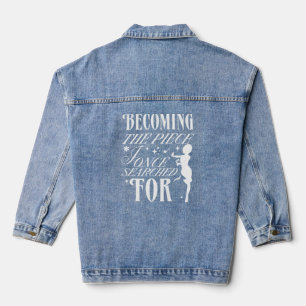 Inspirerende T-shirt voor zelfzorg Denim Jacket