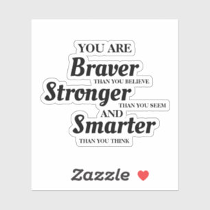 Inspirerende tekst Banger Sterker Slimmer Sticker