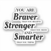Inspirerende tekst Banger Sterker Slimmer Sticker (Voorkant)