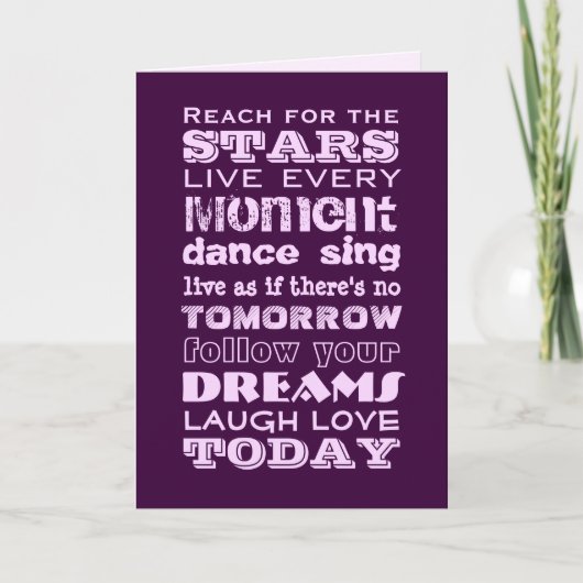 Inspirerende tekst kaart (Voorkant)