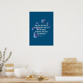 Inspirerende Trap Quote Print – Blauw (Keuken)