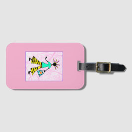 Inspirerende, trendy en elegante vrouw bagagelabel