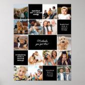 Inspirerende Troost Aangepaste Berichten & 14-Foto Poster (Voorkant)