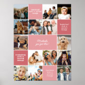 Inspirerende Troost Aangepaste Berichten & 14-Foto Poster (Voorkant)