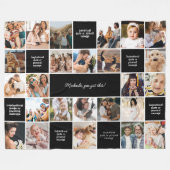 Inspirerende Troost Aangepaste Berichten & 25 Foto Fleece Deken (Voorkant (Horizontaal))
