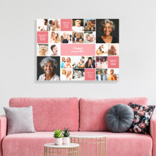 Inspirerende Troost Aangepaste Tekst 22-Foto Colla Canvas Afdruk