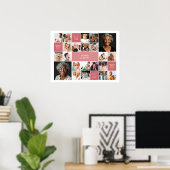 Inspirerende Troost Huidige Tekst 22-Foto Collage Poster (Thuiskantoor)