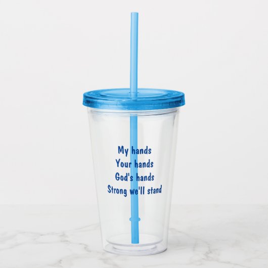 Inspirerende tumbler acryl drinkbeker (Voorkant)