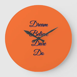 Inspirerende typografie verbrand oranje moderne kl grote klok
