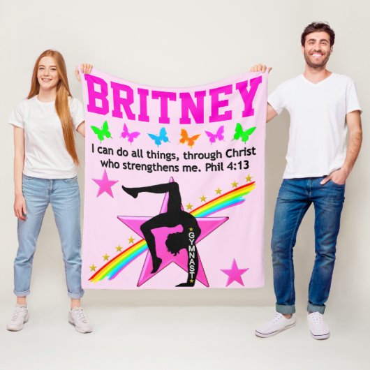 INSPIRERENDE VERS GEPERSONALISEERDE GYMNASTIEK DEK FLEECE DEKEN (In situ)