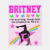 INSPIRERENDE VERS GEPERSONALISEERDE GYMNASTIEK DEK FLEECE DEKEN (Voorkant)