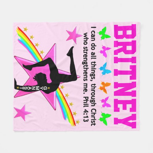 INSPIRERENDE VERS GEPERSONALISEERDE GYMNASTIEK DEK FLEECE DEKEN (Voorkant (Horizontaal))