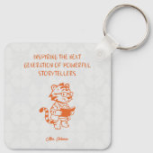 Inspirerende vertellers van de volgende generatie sleutelhanger (Achterkant)