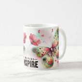 Inspirerende Vlinder Citaat Koffiemok (Voorkant rechts)