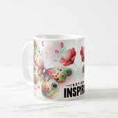Inspirerende Vlinder Citaat Koffiemok (Voorkant links)