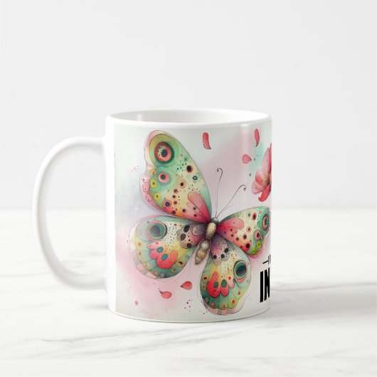 Inspirerende Vlinder Citaat Koffiemok (Links)