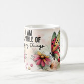 Inspirerende Vlinder Citaat Koffiemok (Voorkant rechts)