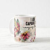 Inspirerende Vlinder Citaat Koffiemok (Voorkant links)