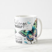 Inspirerende Vlinder Citaat Koffiemok (Voorkant rechts)