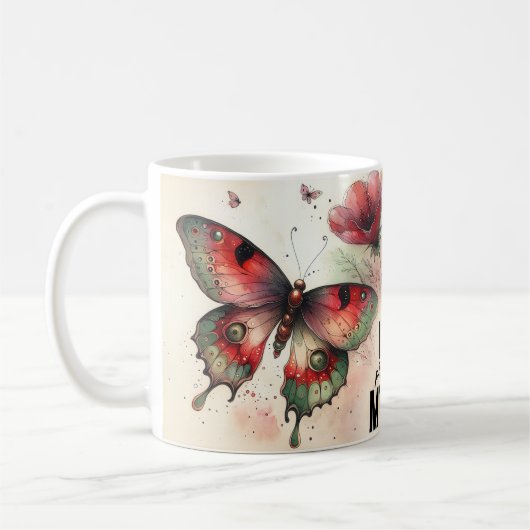 Inspirerende Vlinder Citaat Koffiemok (Links)