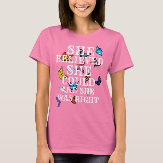 Inspirerende vlinder t-shirt (Voorkant)