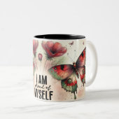 Inspirerende Vlinder Wrap Tweekleurige Koffiemok (Voorkant rechts)