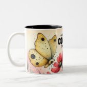 Inspirerende Vlinder Wrap Tweekleurige Koffiemok (Links)