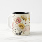 Inspirerende Vlinder Wrap Tweekleurige Koffiemok (Voorkant links)